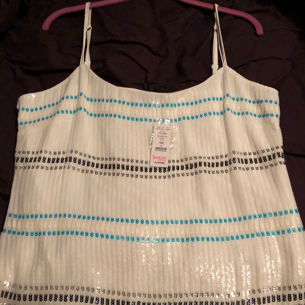 WHBM Sequin Stripe Tank/Camisole